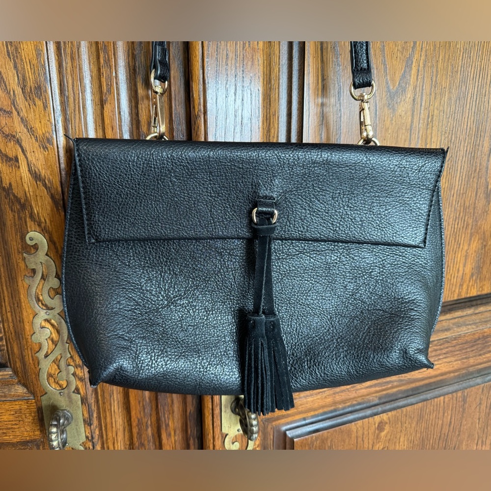 Anthropologie black crossbody purse
